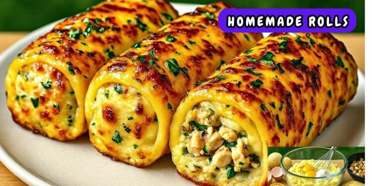 Potato Rolls with Cheese and Chicken