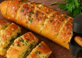Air Fryer Garlic Bread with Mayonnaise in 10 Minutes