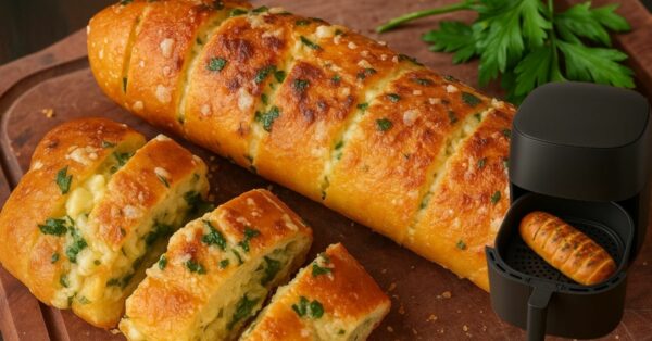 Air Fryer Garlic Bread with Mayonnaise in 10 Minutes