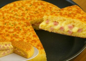 Afternoon Snack with Potatoes, Cheese, Ham and Creamy Cream Cheese, in 20 Minutes