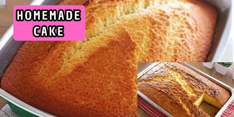 Homemade Cornstarch and Cornmeal Cake