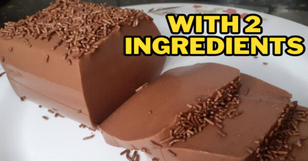chocolate dessert with 2 ingredients
