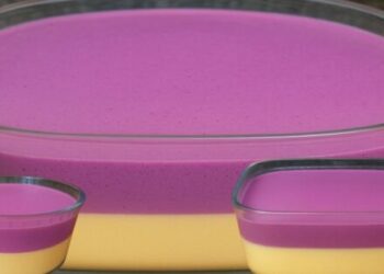 Hello everyone! Welcome to our food blog, your favorite place to find delicious recipes. Here you will find desserts, snacks, breakfast, appetizers, fresh salads. Let's get started! Meal Prep: Passion Fruit and Grape Layered Dessert Learn how to prepare dessert easy with step-by-step recipes inspired by top online culinary schools. Whether you're an aspiring chef or just love gourmet cooking at home, these professional recipe ideas are perfect for busy days and high-quality meals. Recipe ingredients: Passion Fruit Layer: 1 packet of powdered passion fruit drink mix (25 g / 0.9 oz) 200 g (7 oz) sweetened condensed milk 400 g (14 oz) chilled heavy cream  Grape Layer: 1 packet of powdered grape drink mix (25 g / 0.9 oz) 200 g (7 oz) sweetened condensed milk 400 g (14 oz) chilled heavy cream  Instructions Passion Fruit Cream Layer: In a bowl, add the sweetened condensed milk, chilled cream, and passion fruit powder. Whisk thoroughly using a wire whisk until smooth and creamy. Transfer this mixture to a glass dish and place it in the freezer for 15 minutes while preparing the next layer. Grape Cream Layer: Repeat the exact same steps using the grape drink mix instead of passion fruit. Mix well and set aside. Assembling the Dessert: Remove the passion fruit layer from the freezer and carefully pour the grape cream layer over it. Place the dessert in the fridge until it sets or in the freezer for 30 to 60 minutes if you're in a hurry. Remove, serve chilled, and enjoy this irresistibly creamy layered dessert! Extra Tips: If you want, add chocolate topping, chocolate shavings, fruit or any other toppings. For other flavors of the dessert, simply change the flavor of the powdered juice and follow the steps.