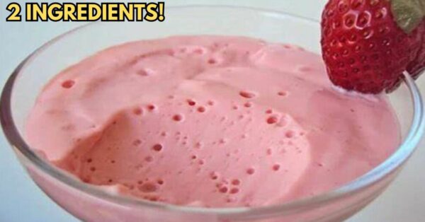 Creamy Strawberry Mousse with 2 Simple Ingredients, in 10 Minutes