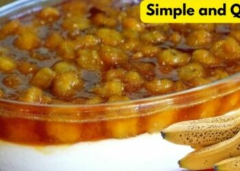 Easy Banana Dessert With Creamy Syrup, Simple and Quick