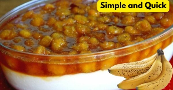 Easy Banana Dessert With Creamy Syrup, Simple and Quick