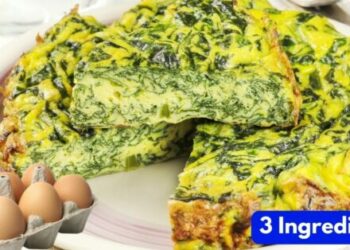 Spinach Omelette with 3 Ingredients, in 10 Minutes
