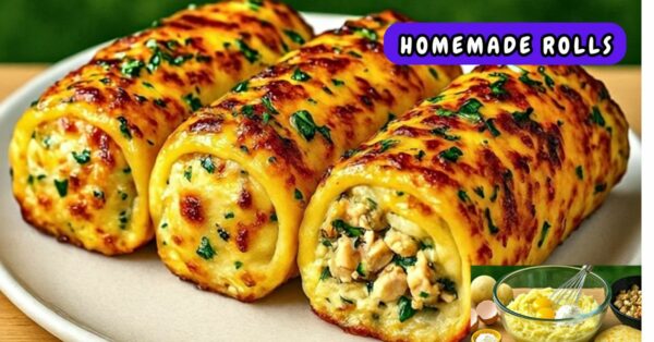 Potato Rolls with Cheese and Chicken