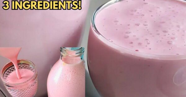 Creamy Strawberry Yogurt with 3 ingredients in the blender, in minutes