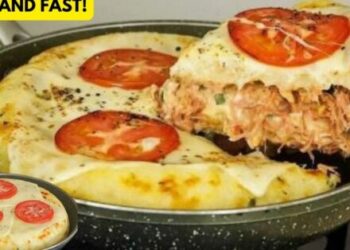 Quick Skillet Snack With Cheese And Chicken Stuffing, In Minutes