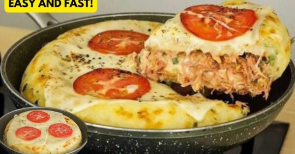 Quick Skillet Snack With Cheese And Chicken Stuffing, In Minutes