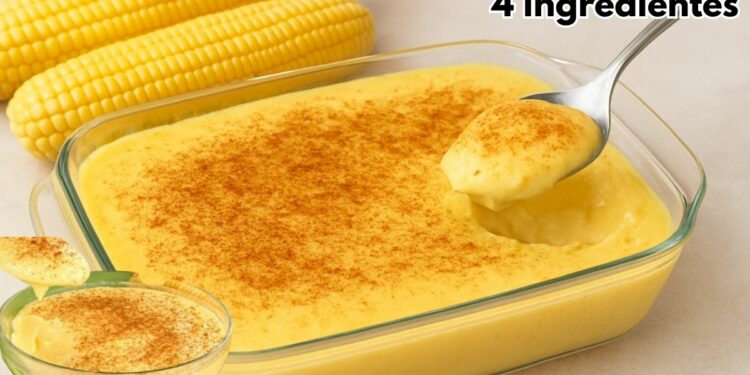 Sweet Corn Dessert with Condensed Milk, 4 ingredients, Mega Creamy