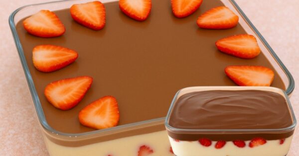 Creamy Strawberry & Chocolate Dessert – Easy, Budget-Friendly & Irresistible