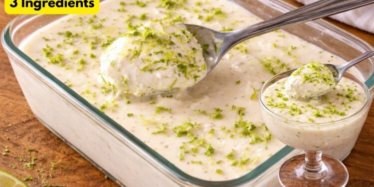 Lemon Dessert with 3 Ingredients Without Dairy, in 5 minutes