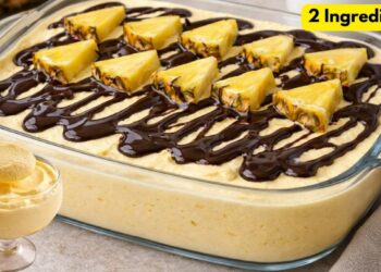 2-Ingredient Creamy Pineapple Dessert (No-Bake & Budget-Friendly)