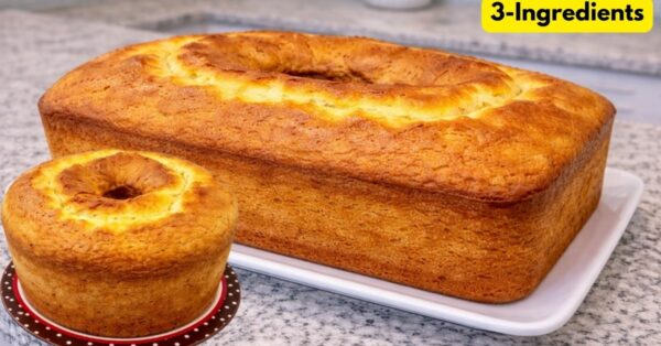 Easy and Quick Dairy-Free Cake with 3 Easy Ingredients