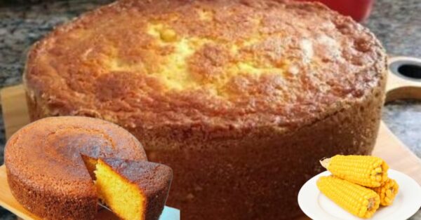 Easy and Quick Corn Cake in the Blender, Super Fluffy