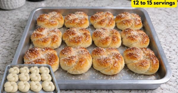 Homemade Soft Rolls With Sweet Condensed Milk, Easy And Economical.