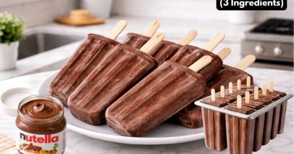 Nutella Popsicle with 3 ingredients in the Blender, Super Creamy