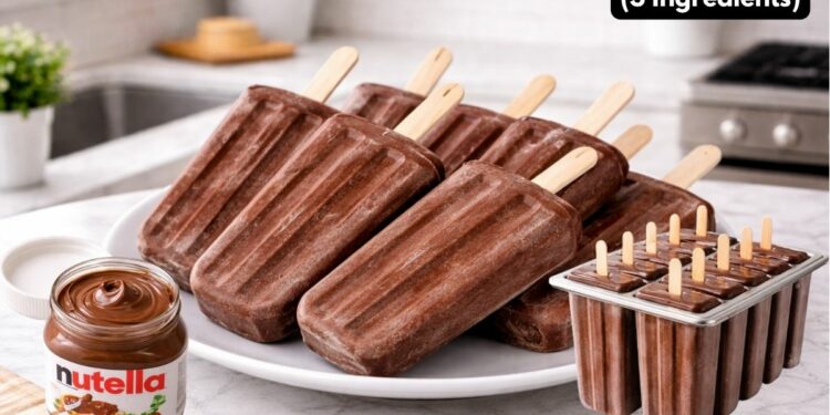 Nutella Popsicle with 3 ingredients in the Blender, Super Creamy
